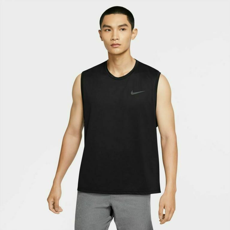 Apellido Sombra pavimento Nike Pro Men's Dri-FIT Sleeveless Tank Top CZ1184-010 Black - Walmart.com