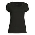 thumbnail image 5 of No Boundaries Scoop Neck Tee with Short Sleeves, 1 or 3-Pack, Women’s, 5 of 5