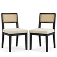 thumbnail image 1 of Garvee Juego de 2 Sillas de Comedor de Ratán, 22.4 x 19.3 x 32.1", Sillas de Comedor Tapizadas, Negro, 1 of 7