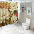 thumbnail image 7 of RUIYC Flowers Floral Prints Brown Pictures Waterproof Shower Curtain Multiple Sizes Home Bathroom Decoration White, 7 of 7