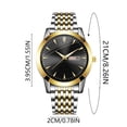 thumbnail image 2 of WIFKLSIIPG Men's Watch Business Wear Watch Casual Stainless Steel Night Light Men's Two Color Watch, 2 of 5