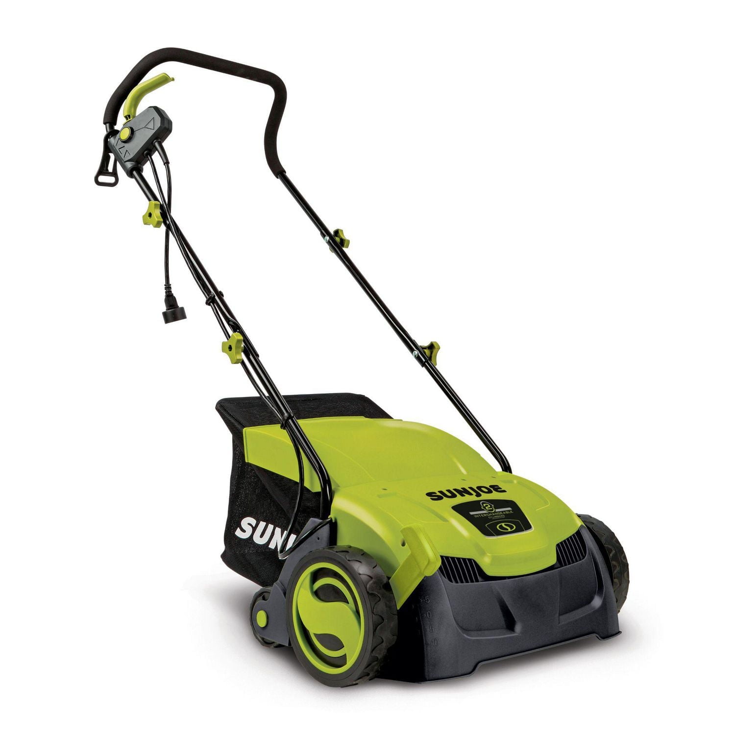 Sun Joe AJ801E Electric Lawn Dethatcher w/ Collection Bag, 13 inch, 12 Amp, Scarifier