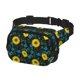 thumbnail image 2 of Balery Sunflowers And Blue Flower Mochila Cinturón para Mujeres y Hombres, Bolsa de Cintura Impermeable de Doble Capa con Correa, 2 of 9