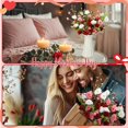 thumbnail image 6 of 4 Pcs 17 Inch Valentine's Day Picks Artificial Flowers Red Pink White Rose Berry Stems Flowers for Valentine Wedding Party Candlelight Dinner Center Decoration, 6 of 6