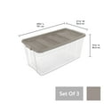 thumbnail image 3 of Sterilite Plastic 200 Quart. Stacker Box Brown 3 Pack, 3 of 7