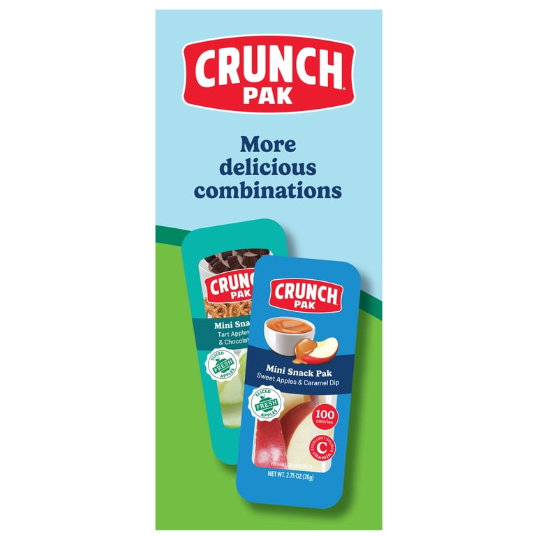 Crunch Pak Snack Dipperz with Fresh Tart Sliced Apples and Caramel