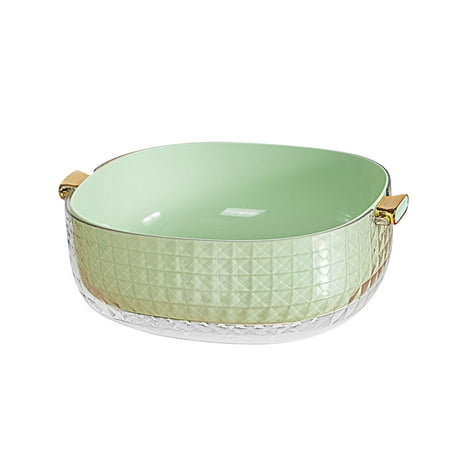 

Thickened Kitchen Strainer Colander Set Dust Large Double Layered Kitchen Colanders Bowl for Storaging Fruit Vegetable Cleaning Mixing Light Green