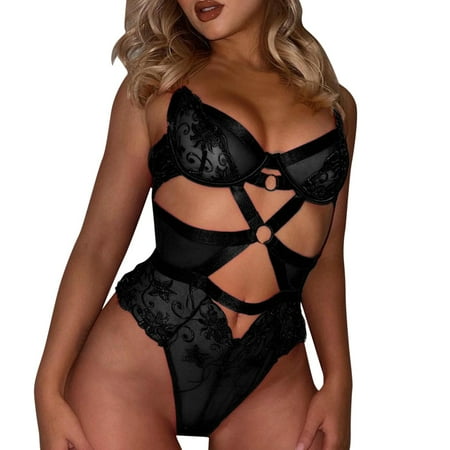 

Women Fashionable Lace Flower Embroidery Lingeriet Tight Underwear