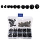 thumbnail image 4 of 100 Uds 6-12mm manualidades de plástico negro ojos de seguridad juguetes de peluche Snap Animal Scrapbooking muñecas de marionetas accesorios de bricolaje Inevent JJ17469-00, 4 of 7