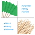 thumbnail image 4 of 100 Pcs Palillos de bandera decoraciones para pasteles marcadores de queso decoraciones de fiesta color verde, 4 of 7