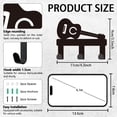 thumbnail image 2 of 1set Iron Wall Mounted Hangers Decorative Organizer Rack with Screws 3 Hooks for Bag Clothes Key Scarf Hanging Holder Guitar 90x110x15mm, 2 of 7