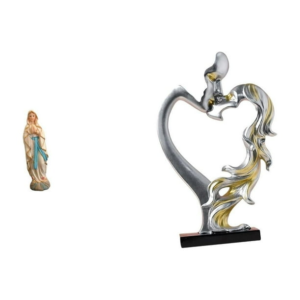 Figura decorativa de pareja besándose, de resina, ideal para bodas. Detalles vívidos y fina artesanía. Perfecta para regalar o decorar el hogar, la of