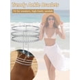 thumbnail image 4 of FindChic 3pcs Layered Anklets for Women Stainless Steel Herringbone Chain Cuban Link Tennis Ankle Bracelet Set Adjustable Foot Chain Waterproof Summer Beach Jewelry Gifts for Mom Daughter, 4 of 7
