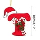 thumbnail image 5 of Colgante de árbol de Navidad de acrílico 2D con letras | Juego de 26 adornos con iniciales del alfabeto para decoración navideña, 5 of 6