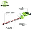 Greenworks 4 Amp 22" Corded Electric Hedge Trimmer 22122