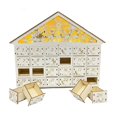 thumbnail image 2 of Calendario de Adviento de madera para Navidad, adorno de cuenta atrás de Casa de pueblo iluminado con LED, caja de cajones grandes, decoración de Navidad, 24 piezas, 2 of 4