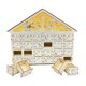 thumbnail image 2 of Calendario de Adviento de madera para Navidad, adorno de cuenta atrás de Casa de pueblo iluminado con LED, caja de cajones grandes, decoración de Navidad, 24 piezas, 2 of 4