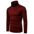 thumbnail image 3 of Mysszz Men's High Collar Long Sleeve Warm Shirts Tops, 3 of 4