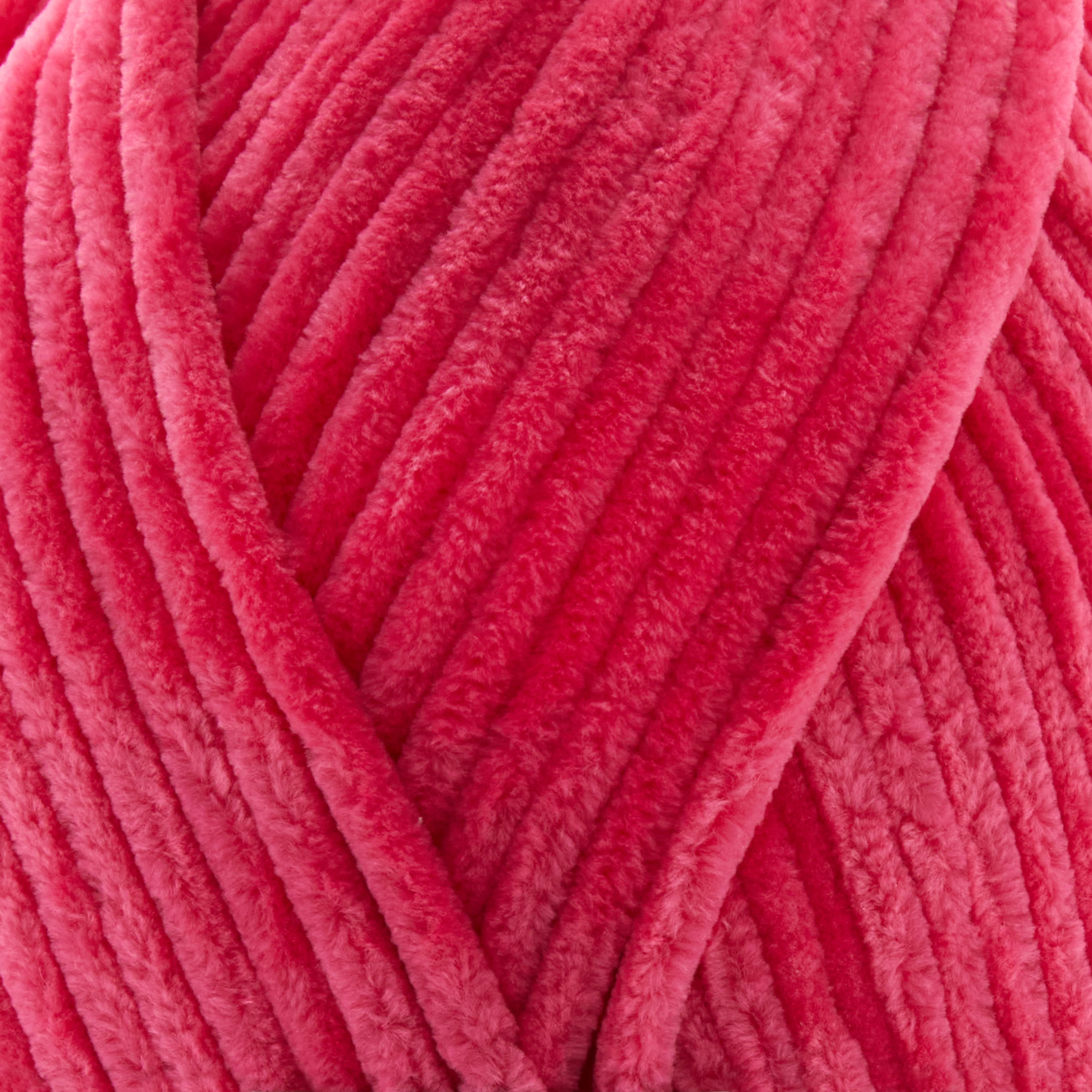 Loops & Threads Rose Sweet Snuggles Lite Yarn - Super Bulky Yarn for Knitting, Crochet, Weaving, Arts & Crafts, 12 Pack