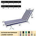 thumbnail image 4 of XXLYY Chaise Lounge Cushions Outdoor, Water-Resistant Patio Lounge Chair Cushion with Ties and Pillows, 3'' High-Density Foam Lounge Replacement Cushion for Lawn Pool, 4 of 7