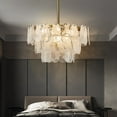 thumbnail image 4 of Homary Modern 8-Light Tiered Cloud Glass Chandelier Adjustable Hanging Rod, 4 of 11