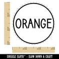 thumbnail image 2 of Orange Flavor Scent Rounded Text Self-Inking Rubber Stamp Ink Stamper - Brown Ink - Small 3/4 Inch, 2 of 7