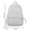 thumbnail image 3 of MesaSe Women Schoolbag Fashion Student Backpack Solid Color College Backpack (Black), 3 of 10