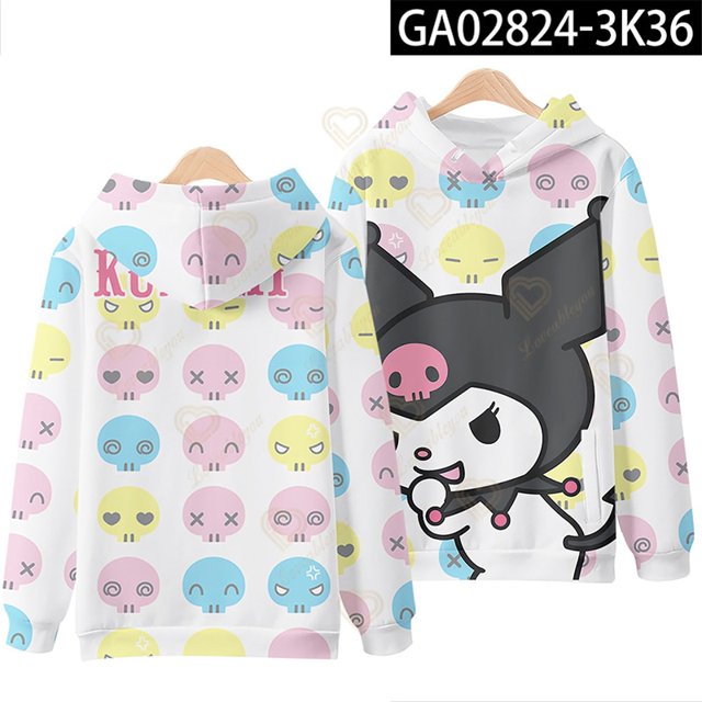 Sanrio-sudaderas con capucha para mujer, ropa con estampado de Cinnamoroll, Tops de manga larga, sudaderas holgadas de dibujos animados Y2k, jerséis bonitos de estilo japonés
