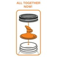 Jarware 82640 Oil Cruet Lid for Regular Mouth Mason Jars, Orange