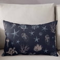thumbnail image 3 of Navy Blue Coastal Throw Pillow Covers, Nautical Summer Beach Sea Turtle Starfish Soft Breathable Pillow Cases with Zipper for Sleeping, Body Pillowcases for Couch Bed Sofa Chair 24x36 Inches, 3 of 6
