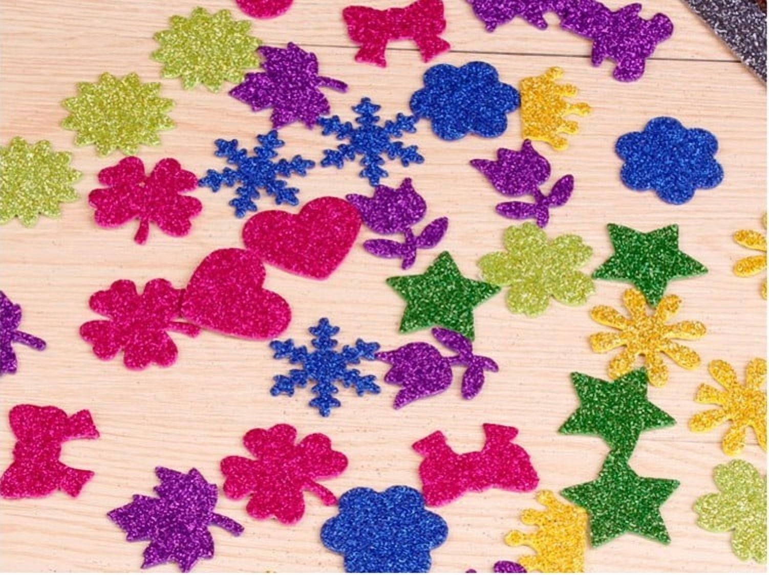 LEXSOMEO 50pcs Glitter Cardstock Paper Sparkly Paper Card Making Paper A4 Shiny Colored Craft Paper for Crafts and DIY Projects