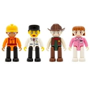 PicassoTiles Magnetic 4pc Profession Character Action Figures - Toddler Toy Set, Magnet Expansion Pack, Educational Add-on, STEM Learning Kit, Pretend Playset for Construction Building Block Tiles