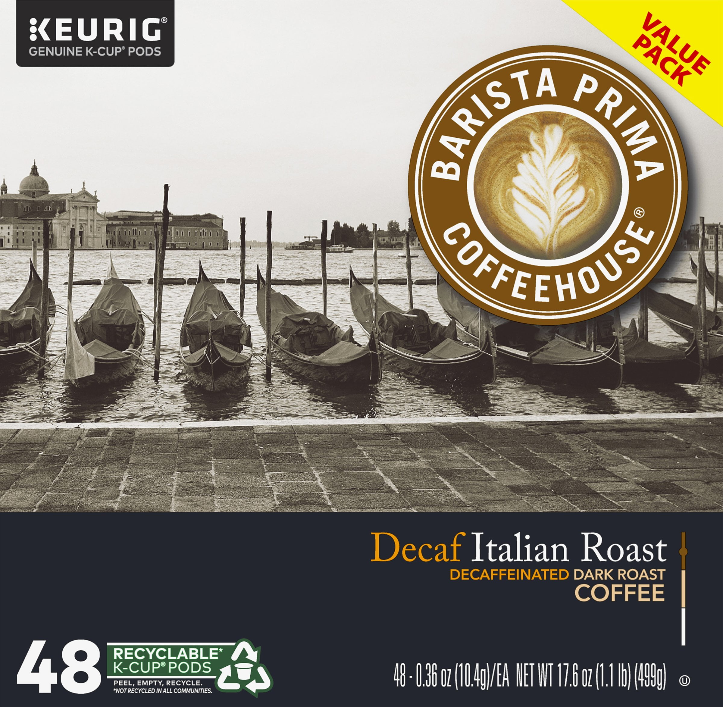 1 Box of 24 K-Cups Barista Prima Coffee DECAF ITALIAN