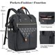 thumbnail image 5 of Mochila RJEU para mujer, antirrobo, portátil de viaje, 15.6 pulgadas, negra, 5 of 7
