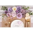 thumbnail image 3 of Flores artificiales Floweroyal Purple Mix Silk Dahlia Roses, 3 of 8