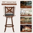 thumbnail image 5 of Gymax Swivel Bar Stools Set of 4 30 Inch Bar Height Chairs w/ High Backrest Espresso, 5 of 9