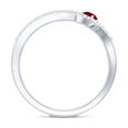 thumbnail image 2 of Rosec Jewels Lab Created Diamond Infinity Promise Ring with Lab Created Ruby - Minimalist Ring Ready to Gift for Valentines, 10K White Gold, US 5.00, 2 of 8