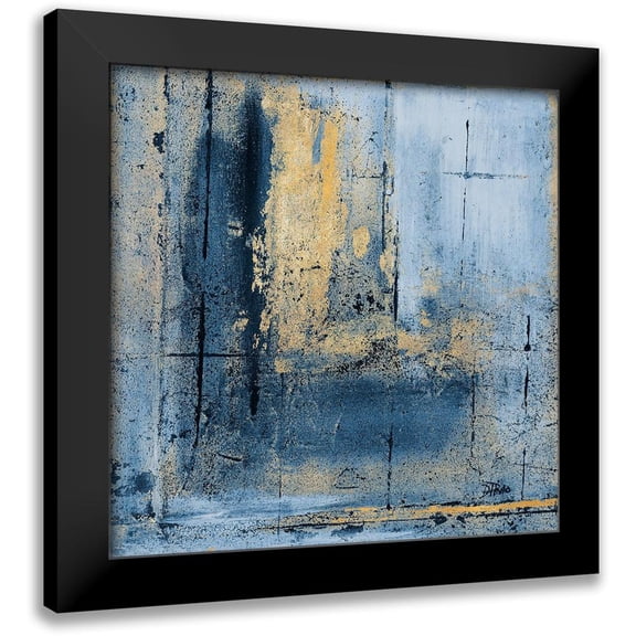 Pinto, Patricia 12x12 Black Modern Framed Museum Art Print Titled - Golden Blues I