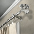thumbnail image 2 of 13/16" Dia Adjustable 66-120 inch Curtain Rod with Ireland Finials - Satin Nickel,(4872-665), 2 of 3