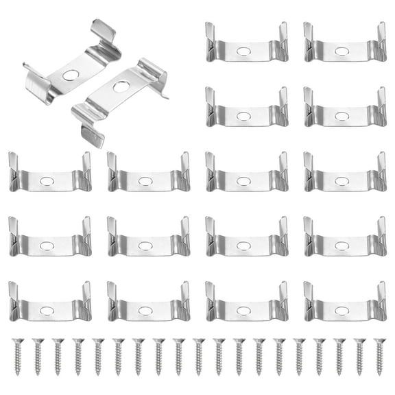 Uxcell T5 Clips Bracket Hanger Fluorescent Tube Integrated Bulb Holder Clamps with Screws 16pcs