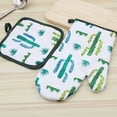 thumbnail image 3 of 2pcs Cactus Isolé Gant Chaleur Cactus Isolé Pad Résistant Cuisson Cuisson Four Gants Coussin Tapis, 3 of 9