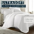 thumbnail image 2 of HC Collection Hotel Luxury 3pc Duvet Cover Set 1500 Series Egyptian Quality Double Brushed Microfiber Bedding Set, King, White, 2 of 9
