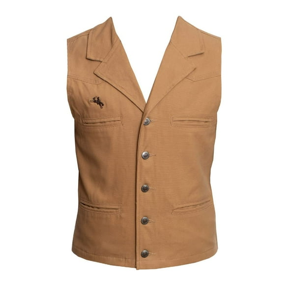 Wyoming Traders Bronco Canvas Vest (Medium, Tan)