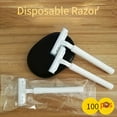 thumbnail image 4 of 100 PCS Disposable Razors Twin Blade Razors for Women and Men Individually Wrapped Travel Razors for Hotel Camping Gym Bulk Pack of Single Use Shavers, 4 of 5
