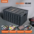 thumbnail image 2 of VEVOR Collapsible Storage Bins with Lids, 65L3Packs, Folding Plastic Stackable Utility Crates with Handles,Large Heavy Duty Containers for Clothes, Toys, Books, Snack, Shoes, and Grocery Organizing, 2 of 9