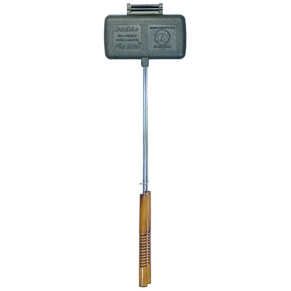 Industries 1605 Double Pie Iron with Steel and Wood Handles, Gray