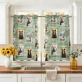 Bears in Frames Sheer Curtains 54 Inch Long 2 Panels, Rustic Cabin Bear ...
