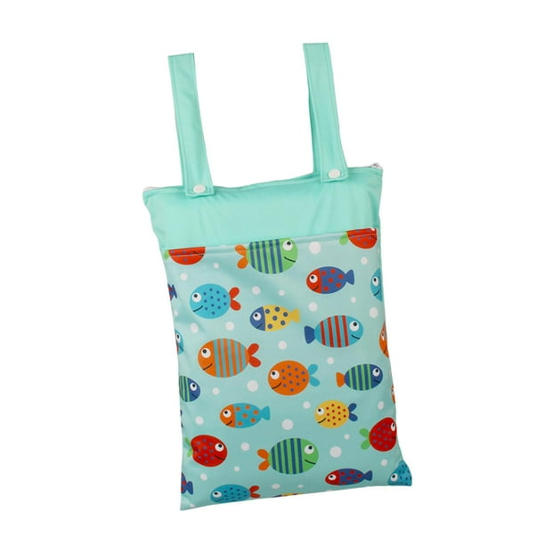 Bolsa para panales para bebes 9 84 x 13 78 bolsa portatil de almacenamiento de toallitas para bebes con asas dobles Azul Hugo Organizador