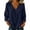 Navy#01, variant on yoeyez Womens 3/4 Sleeve Length Tops Cotton Gauze V Neck Tshirts Casual Loose Fit Classic Tunic Tee Fall Fashion 2026 Going Out Top Coffee,XL