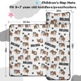 thumbnail image 5 of Bulldog and Dog Paw Print White Pattern Teens Toddler Nap Mat with Pillow, Sleeping Mat Bag for Preschool Daycare 59"x22", 5 of 6